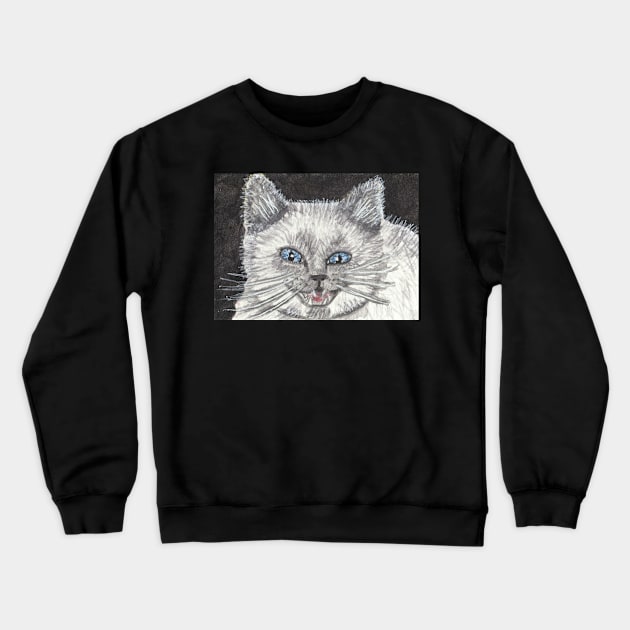 Siamese kitten cat Crewneck Sweatshirt by SamsArtworks